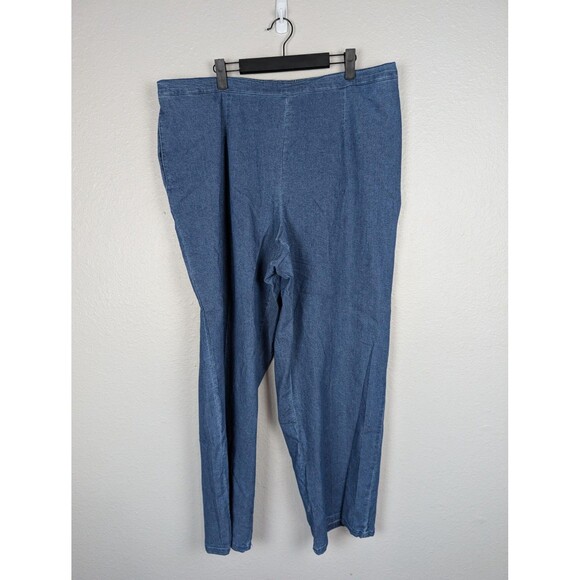 Alfred Dunner Pants Womens 20W Blue Classic Fit Pull-On Elastic Waist Stretch - Picture 1 of 7